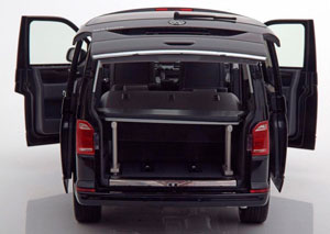 VW MULTIVAN T6 HIGHLINE 2016 BLACK METALLIC — фото 6