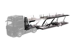 TRAILER LOHR TRAILER CAR TRANSPORTER FOR MERCEDES-BENZ ACTROS SILVER| ТРЕЕЙЛЕР АВТОВОЗ ДЛЯ МЕРСЕДЕС СЕРЕБРЯНЫЙ — фото 3