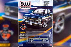 CHEVROLET SILVERADO PICK UP GOOD YEAR (1983), BLUE SILVER YELLOW (ДЛИНА МОДЕЛИ 6-10 СМ)