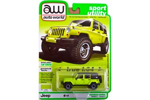 JEEP WRANGLER SAHARA UNLIMITED (2017), LIGHT GREEN BLACK (ДЛИНА МОДЕЛИ 6-10 СМ)