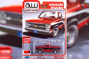 CHEVROLET SILVERADO 10 FLEETSIDE (1984), RED BLACK (ДЛИНА МОДЕЛИ 6-10 СМ)