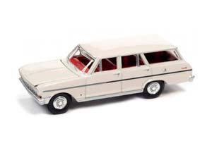 CHEVROLET NOVA STATION WAGON (1963), WHITE (ДЛИНА МОДЕЛИ 6-10 СМ)