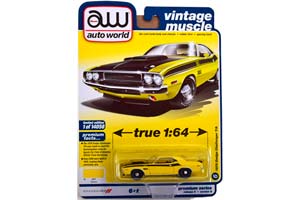 DODGE CHALLENGER T/A (1970), YELLOW BLACK (ДЛИНА МОДЕЛИ 6-10 СМ)