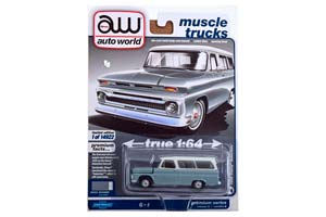 CHEVROLET SUBURBAN (1966), LIGHT GREY WHITE (ДЛИНА МОДЕЛИ 6-10 СМ)