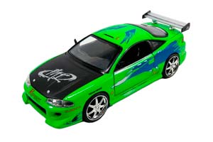 MITSUBISHI SET 4X ECLIPSE 1995 - PAUL WALKER - BRIAN O'CONNER - FAST & FURIOUS I (2001), GREEN BLUE — фото 2