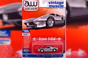 FORD GT40 MK1 (1965), SILVER (ДЛИНА МОДЕЛИ 6-10 СМ)