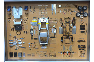 ДИОРАМА МОДЕЛЬ АВТОМОБИЛЯ FERRARI 250 GTO PARTS DISPLAY BOARD 2018 LIMITED EDITION 200 PCS. — фото 2