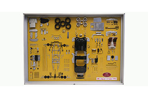 ДИОРАМА МОДЕЛЬ АВТОМОБИЛЯ JAGUAR C-TYPE PARTS DISPLAY BOARD 1952 LIMITED EDITION 300 PCS.