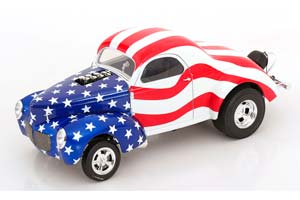 WILLYS GASSER CUSTOM PATRIOT 1940 WHITE BLUE RED — фото 1