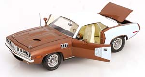 PLYMOUTH CUDA BARACUDA 1971 BROWN METALLIC/MATT WHITE — фото 3