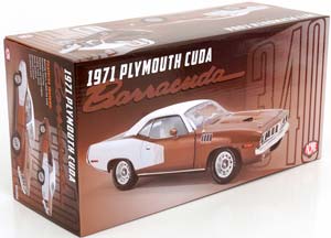 PLYMOUTH CUDA BARACUDA 1971 BROWN METALLIC/MATT WHITE — фото 5