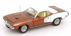 PLYMOUTH CUDA BARACUDA 1971 BROWN METALLIC/MATT WHITE