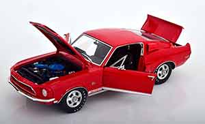 FORD SHELBY MUSTANG GT500 KR 1968 DARKRED WHITE — фото 3