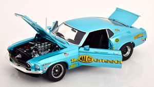 FORD MUSTANG BOSS 429 GASSER DRAG OUTLAWS 1969 LIGHTBLUE-METALLIC — фото 3