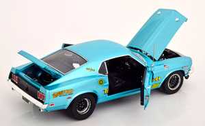 FORD MUSTANG BOSS 429 GASSER DRAG OUTLAWS 1969 LIGHTBLUE-METALLIC — фото 4