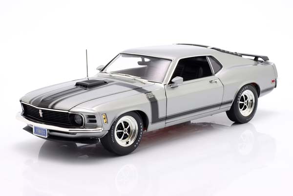 FORD MUSTANG BOSS 302 YEAR 1970 SILVER-GREY / ФОРД МУСТАНГ БОСС 302 СИЛВЕР-ГРЕЙ СЕРЕБРИСТЫЙ