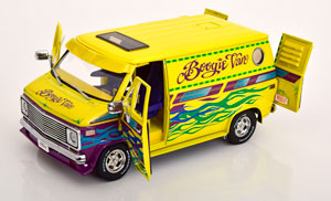 CHEVROLET G-SERIE VAN BOOGIE VAN 1976 YELLOW PURPLE BLUE — фото 3