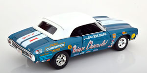 CHEVROLET CHEVELLE CABRIO BRIGGS DRAG CAR 1970 BLUEMETALLIC WHITE — фото 2
