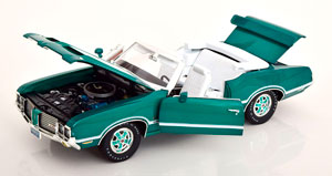 OLDSMOBILE 442 W-30 CONVERTIBLE WITH REMOVABLE SOFTTOP 1972 GREENMETALLIC WHITE — фото 4