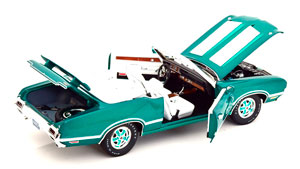 OLDSMOBILE 442 W-30 CONVERTIBLE WITH REMOVABLE SOFTTOP 1972 GREENMETALLIC WHITE — фото 5