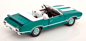 OLDSMOBILE 442 W-30 CONVERTIBLE WITH REMOVABLE SOFTTOP 1972 GREENMETALLIC WHITE — фото 2