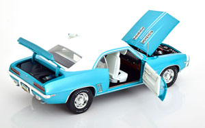 CHEVROLET CAMARO RS 350 1969 TURQUOISE WHITE — фото 4