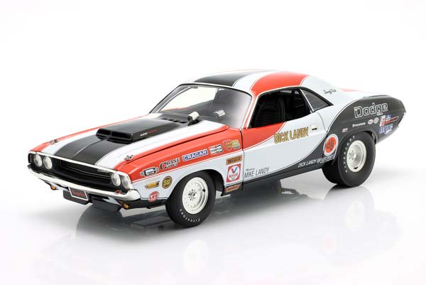 DODGE CHALLENGER BOYCOTT DICK LANDY 1970 WHITE / RED / BLACK / ДОДЖ ЧЕЛЛЕНДЖЕР БОЙКОТТ ДИК ЛАНДЙ БЕЛЫЙ КРАСНЫЙ ЧЕРНЫЙ
