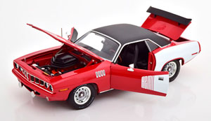 PLYMOUTH HEMI CUDA 1971 RED WHITE FLATBLACK — фото 3