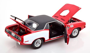PLYMOUTH HEMI CUDA 1971 RED WHITE FLATBLACK — фото 4