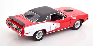 PLYMOUTH HEMI CUDA 1971 RED WHITE FLATBLACK — фото 2