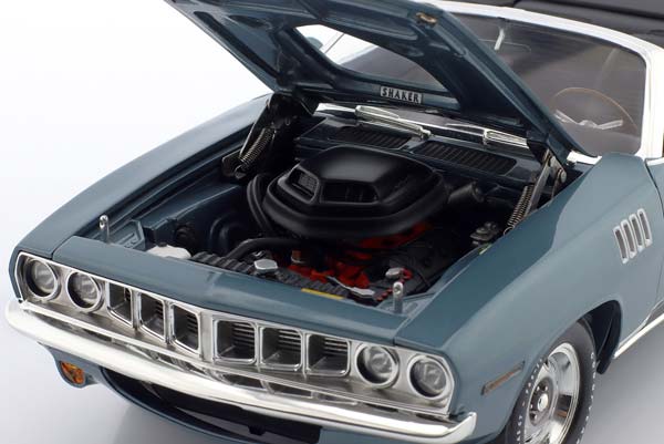 PLYMOUTH HEMI CUDA CONVERTIBLE WINCHESTER YEAR 1971 GRAY / BLUE / ПЛИМУТ ХЕМИ КУДА КАБРИОЛЕТ ВИНЧЕСТЕР СЕРЫЙ СИНИЙ — фото 6