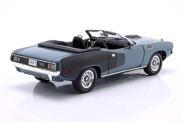 PLYMOUTH HEMI CUDA CONVERTIBLE WINCHESTER YEAR 1971 GRAY / BLUE / ПЛИМУТ ХЕМИ КУДА КАБРИОЛЕТ ВИНЧЕСТЕР СЕРЫЙ СИНИЙ — фото 2