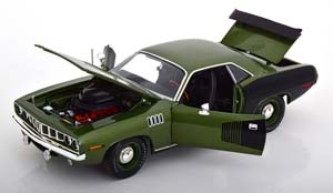 PLYMOUTH HEMI CUDA 1971 GREENMETALLIC — фото 3