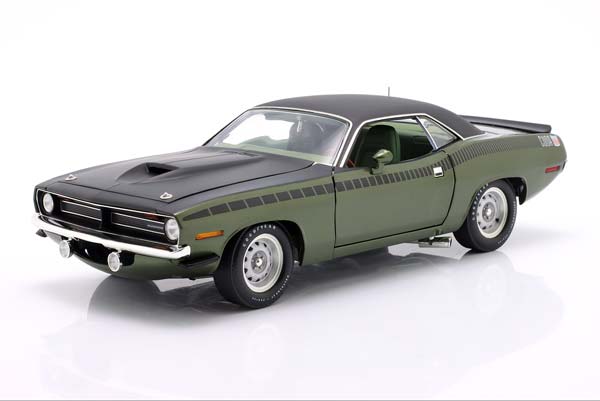 PLYMOUTH AAR CUDA VINYL TOP 1970 GREEN/BLACK / ПЛИМУТ AAR КУДА С ВИНИЛОВОЙ КРЫШЕЙ 1970 ЗЕЛЕНЫЙ С ЧЕРНЫМ