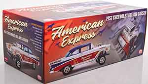 CHEVROLET BEL AIR GASSER AMERICAN EXPRESS 1957 WHITE RED BLUE — фото 5