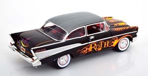 CHEVROLET BEL AIR BIG DADDY ED ROTH 1957 BLACK YELLOW SILVER — фото 2