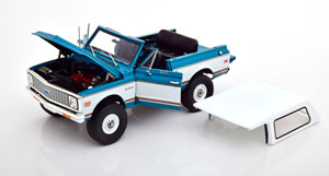 CHEVROLET K-5 BLAZER WITH SOTFTOP 1970 BLUE WHITE BROWN — фото 3