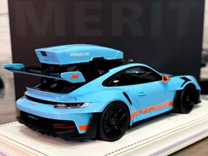PORSCHE 911 (992) GT3 RS LUGGAGE GULF BLUE/ORANGE LIVERY WITH BLACK WHEELS / ПОРШЕ 911 992 GT3 RS LUGGAGE GULF BLUE/ОРАНЖЕВАЯ ЛИВРЕЯ С ЧЕРНЫМИ КОЛЕСАМИ (ЛИМИТ 07/20) — фото 5
