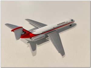 DOUGLAS DC-9-15 BONANZA AIR LINES N945L С ПОДСТАВКОЙ (ДЛИНА 7,96 СМ) — фото 2