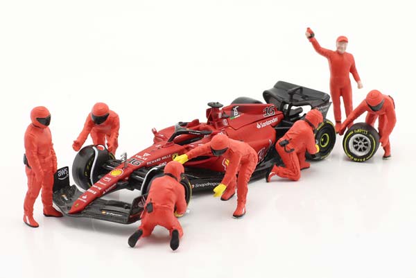 FORMULA 1 PIT CREW FIGURE SET #3 TEAM RED / ФОРМУЛА-1 ПИТ КРЕВ ФИГУРКА НАБОР КОМАНДА КРАСНЫЙ