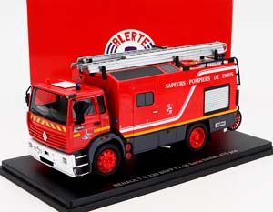 RENAULT G230 SIDES BSPP FA18 TANKER TRUCK 2-ASSI SAUPERS POMPIERS DE PARIS 1991, RED GREY