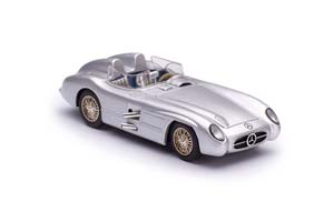 MERCEDES BENZ 300 SLR ROADSTER W196S 1955 СЕРЕБРИСТЫЙ — фото 5