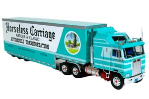 KENWORTH K100 AERODYNE HORSELESS CARRIAGE YEAR 1976 MINT GREEN / КЕНВОРТ К100 С ПРИЦЕПОМ — фото 2