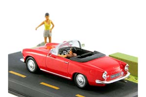 SIMCA OCEANE РОДСТЕР КРАСНЫЙ С ФИГУРКОЙ ГОЛОСУЮЩЕЙ ДЕВУШКИ — фото 3