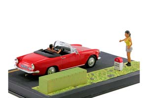 SIMCA OCEANE РОДСТЕР КРАСНЫЙ С ФИГУРКОЙ ГОЛОСУЮЩЕЙ ДЕВУШКИ — фото 2