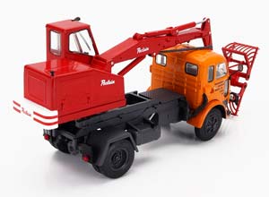 RENAULT R2142 TRUCK POCLINE GRUE TRANSPORTS LOUVIGNY MAGNY EN VEXIN 2-ASSI 1959 - WITHOUT CARD BOX - SENZA SCATOLA, ORANGE RED — фото 2