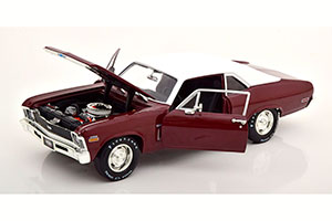 CHEVROLET NOVA SS 396 1970 DARK RED/WHITE — фото 3