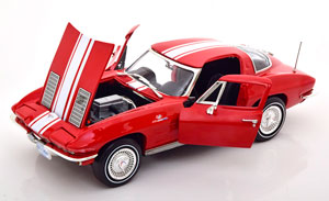 CHEVROLET CORVETTE C2 Z06 1963 RED WHITE — фото 3