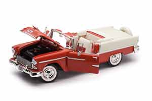 CHEVROLET BEL AIR CONVERTIBLE 1955 КРАСНЫЙ С БЕЛЫМ — фото 3