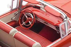 CHEVROLET BEL AIR CONVERTIBLE 1955 КРАСНЫЙ С БЕЛЫМ — фото 5